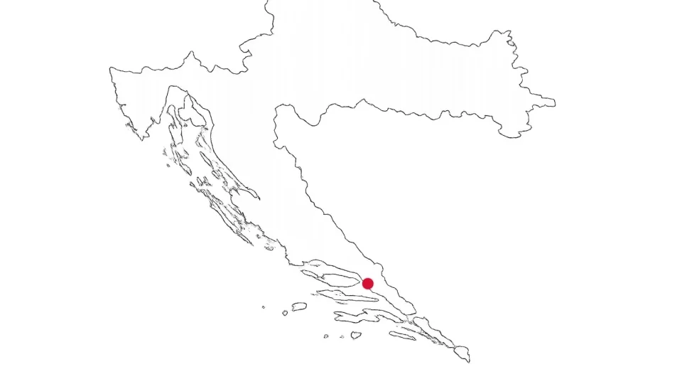 Slepá mapa Chorvatsko