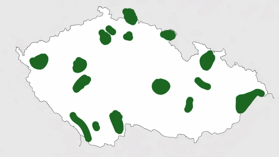Slepá mapa česko, CHKO