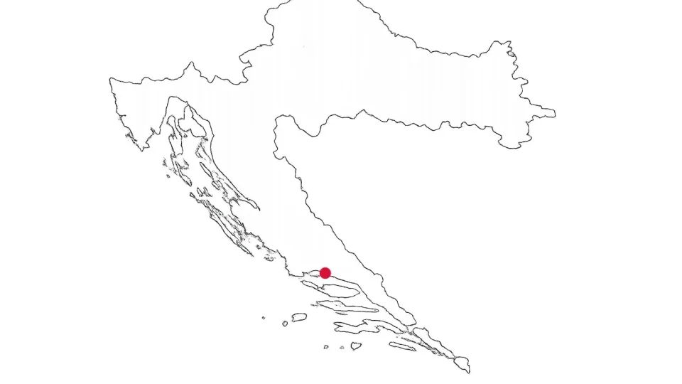 Slepá mapa Chorvatsko