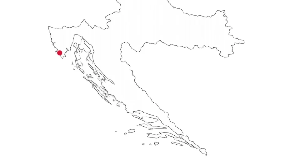 Slepá mapa Chorvatsko