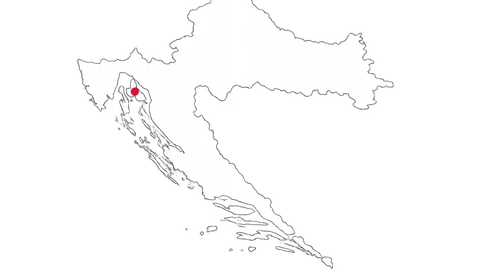 Slepá mapa Chorvatsko