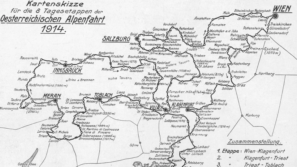 Cesta po stopách Alpské jízdy 1910