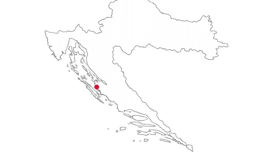 Slepá mapa Chorvatsko