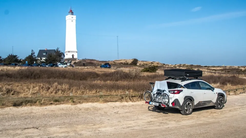 Subaru trip Dánsko, maják Blåvandshuk Fyr
