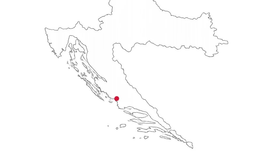 Slepá mapa Chorvatsko