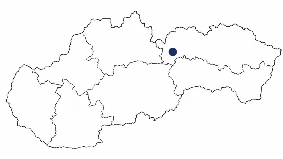 Mapa Slovenska, města