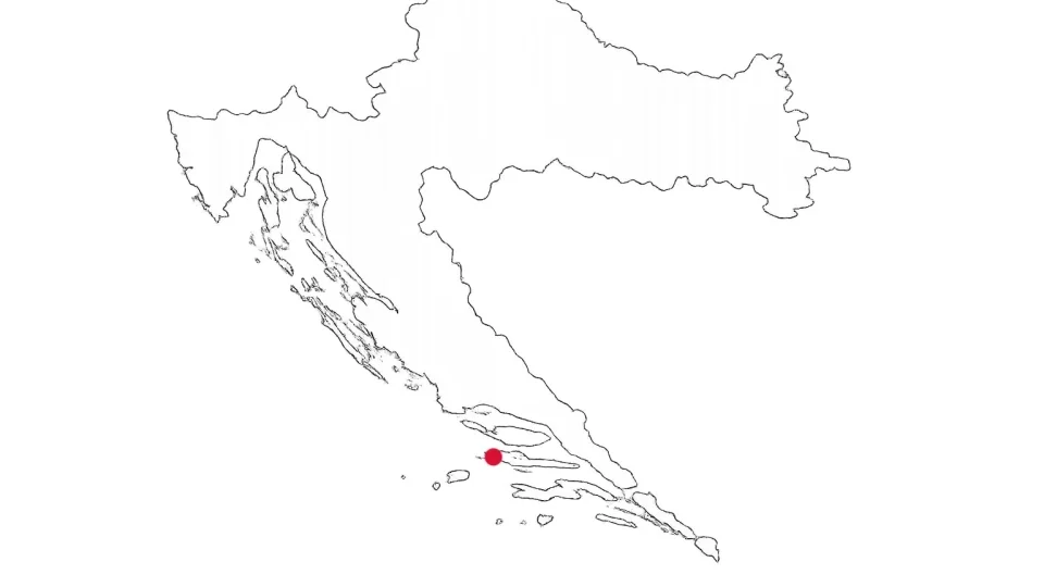 Slepá mapa Chorvatsko