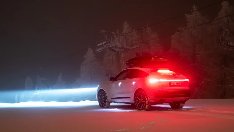 Trip hory s Audi do Itálie, Sestriere večer