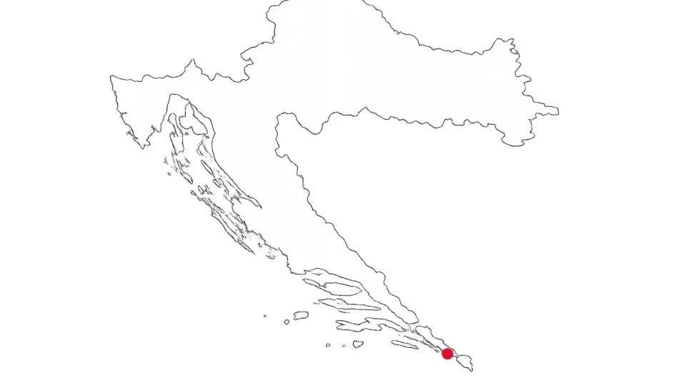 Slepá mapa Chorvatsko