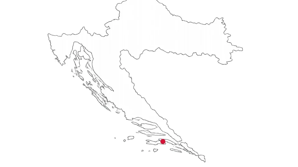 Slepá mapa Chorvatsko