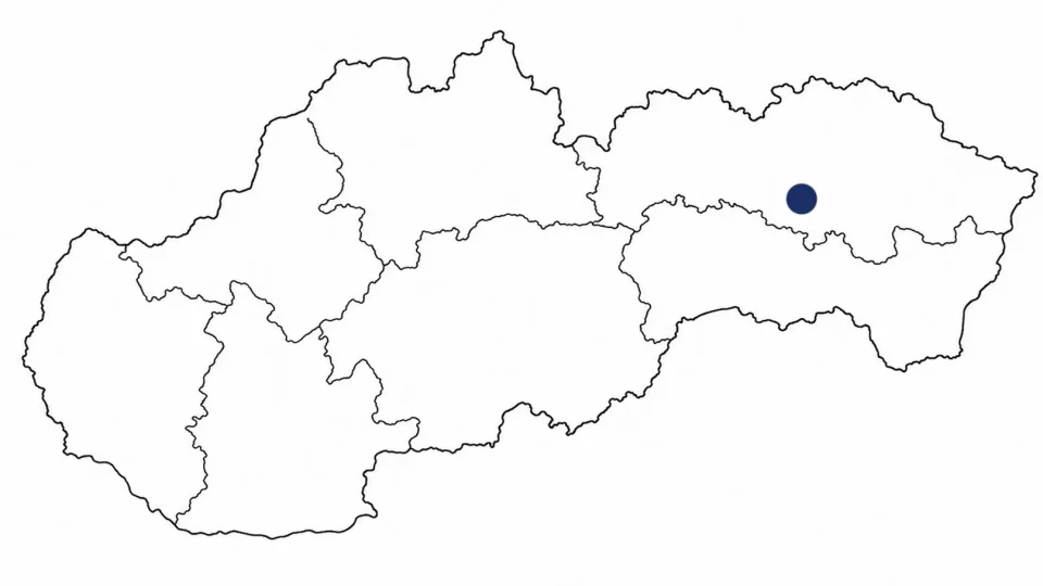 Mapa Slovenska, města