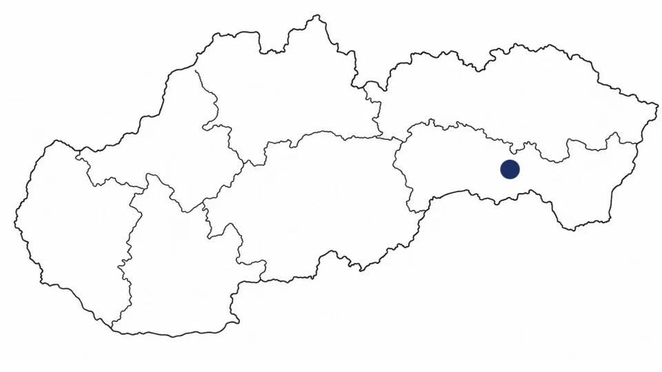 Mapa Slovenska, města