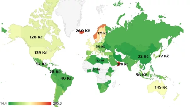 Pivařova cesta kolem světa. Mapa ukáže, kde stojí jedno točené 15 Kč a kde skoro 300 Kč