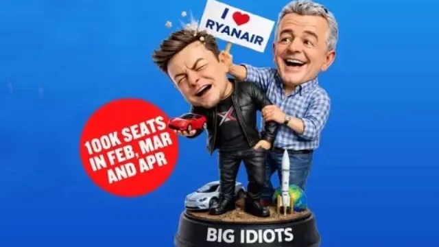 Letenky za 400 Kč pro „Elona Muska a ostatní idioty na síti X“. Ryanair se v kampani dost odvázal