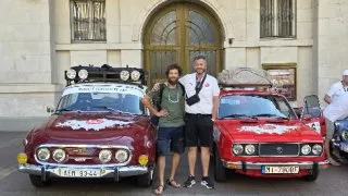 Galerie: Další den s Tatrou 603 a ostatními veterány na cestě. Přišly poruchy a problémy s policií