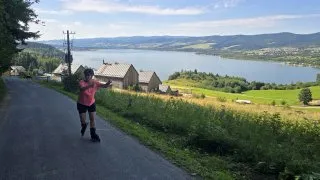 Czorsztýnské jezero inline brusle