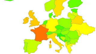 Pocit bezpečí za tmy. Mapa ukazuje, že ve Francii se lidé bojí více ve dne než my v Česku v noci