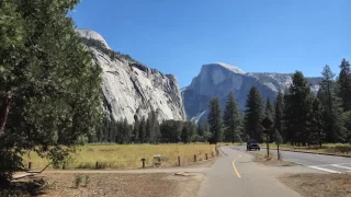 Kalifornský přesun přes Yosemitský národní park: Mirror Lake s nedostatkem vody a přebytkem turistů