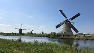 Větrné mlýny v Kinderdijk