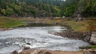 Orlická přehrada bez vody
