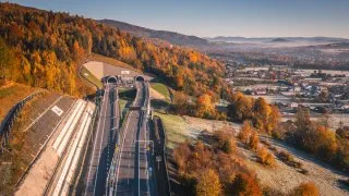 Polsko, silnice S1, Živecké Beskydy