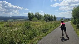 Nowy Targ-Trstená cyklostezka inline brusle