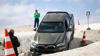 Kappadokie, Turecko, testy Toyoty Hilux