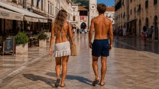 Plavky patří výhradně na pláž. V Chorvatsku turisté za porušení zóny slušnosti zaplatí i 15 tisíc