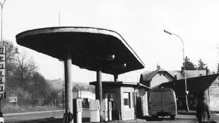 Retro, čerpací stanice
