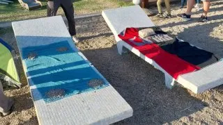 Ručníky na pláži v Chorvatsku