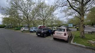 Donauinsel - parkoviště Floridsdorfský most
