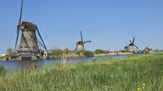 Větrné mlýny v Kinderdijk