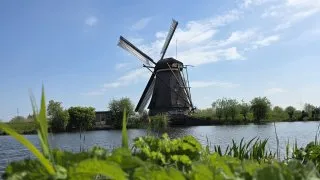 Větrné mlýny v Kinderdijk