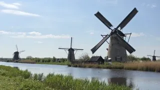 Větrné mlýny v Kinderdijk