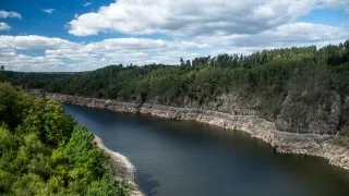 Orlická přehrada bez vody